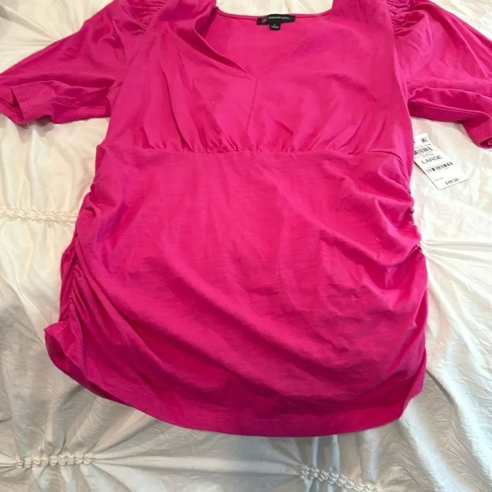 Inc hot pink shirt, newest tag size large